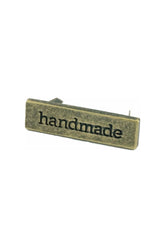 Metal Bag Label "Handmade"